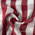 polyester yarn dyed woven check twill shirt fabric